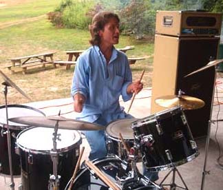 Jim Reid on drums