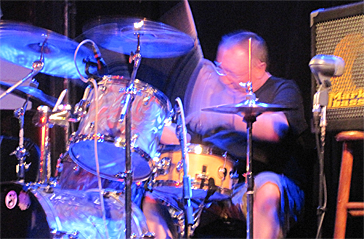 Mike Harrington on drums